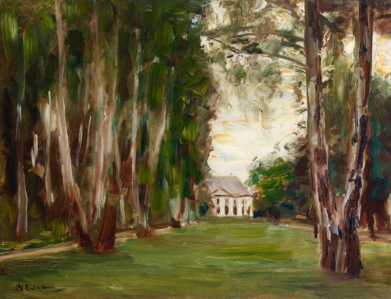 Wannsee-tuin met villa door Max Liebermann