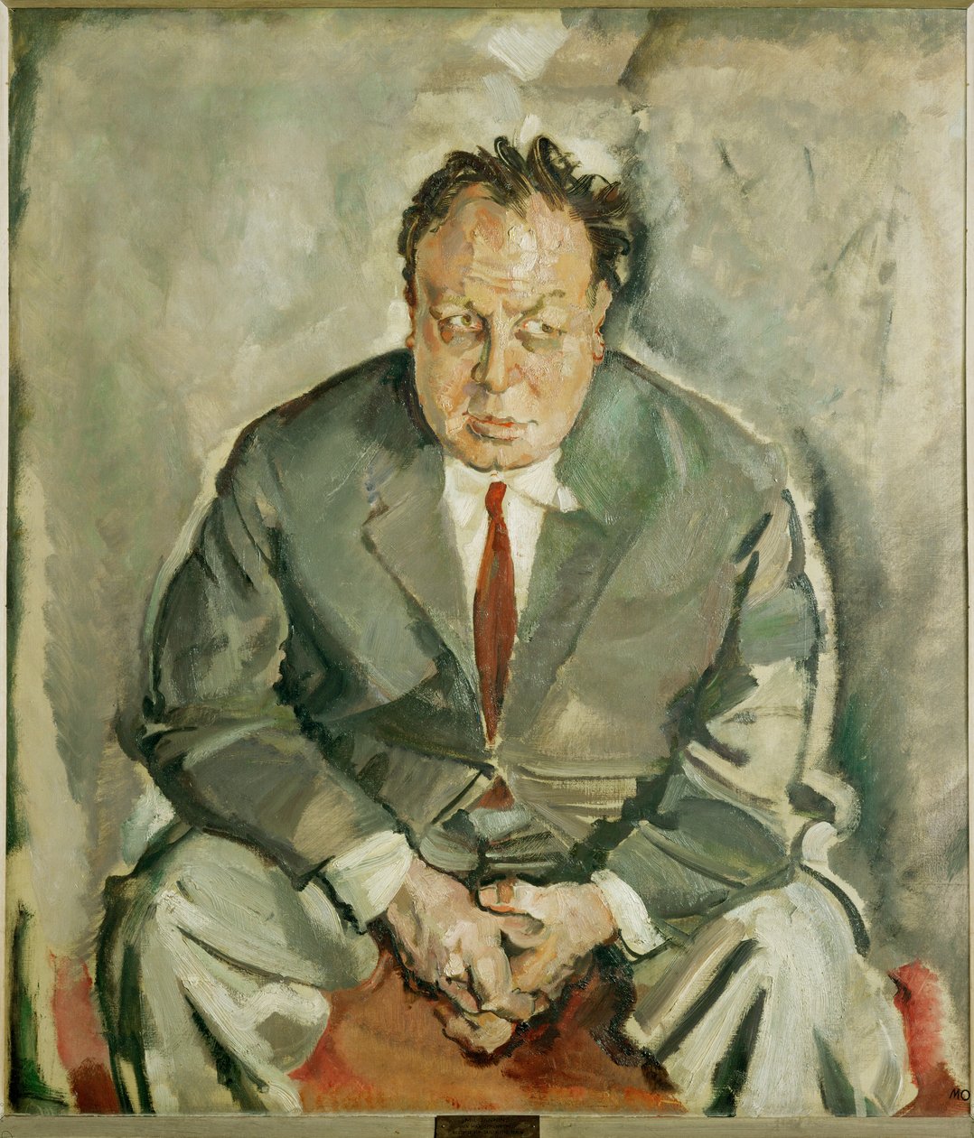 Acteur Emil Jannings (schilderij op doek) door Max Oppenheimer