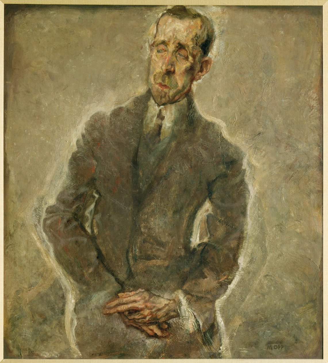 Schrijver Heinrich Mann, broer van Thomas door Max Oppenheimer