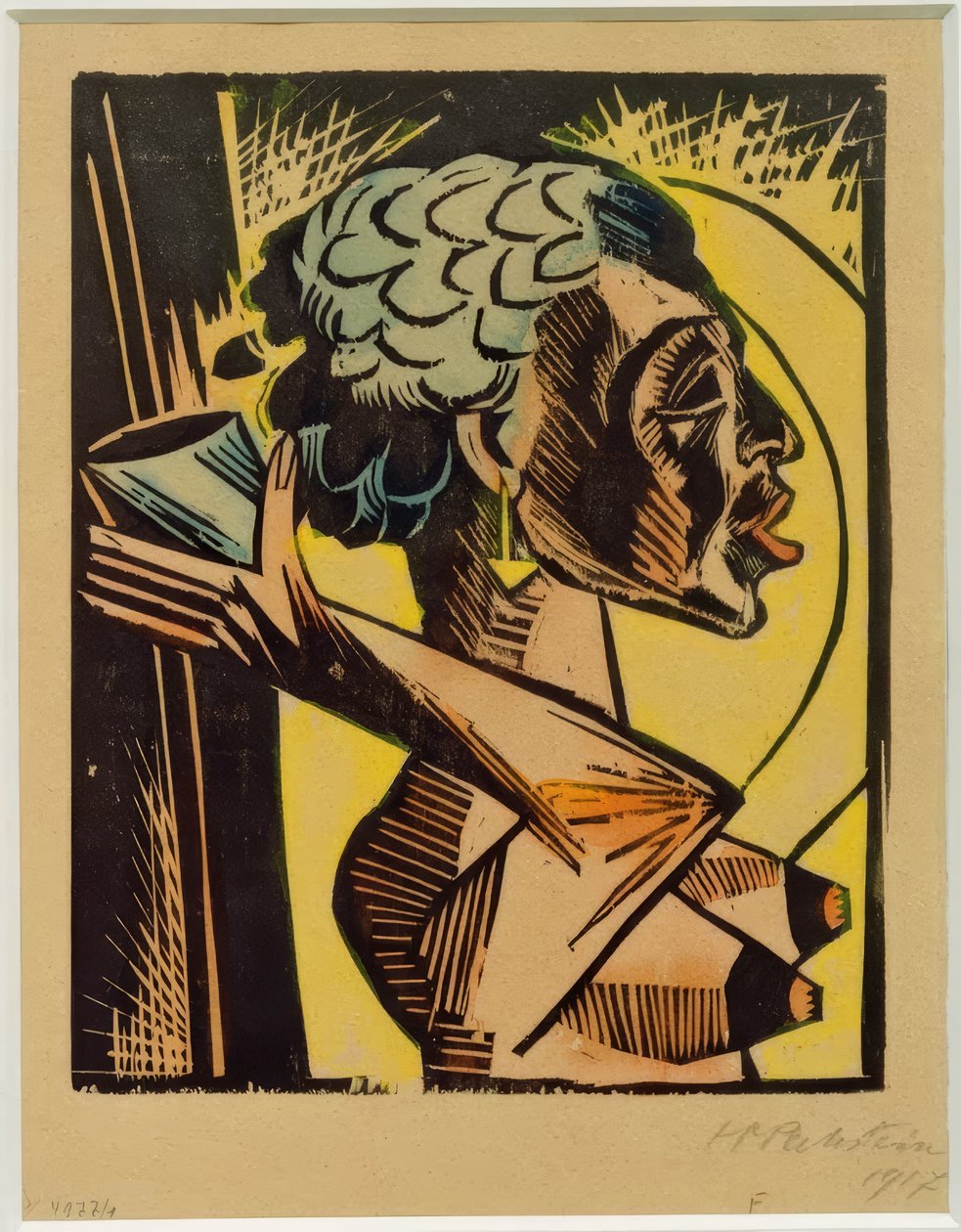 Naakt met beker door Max Pechstein