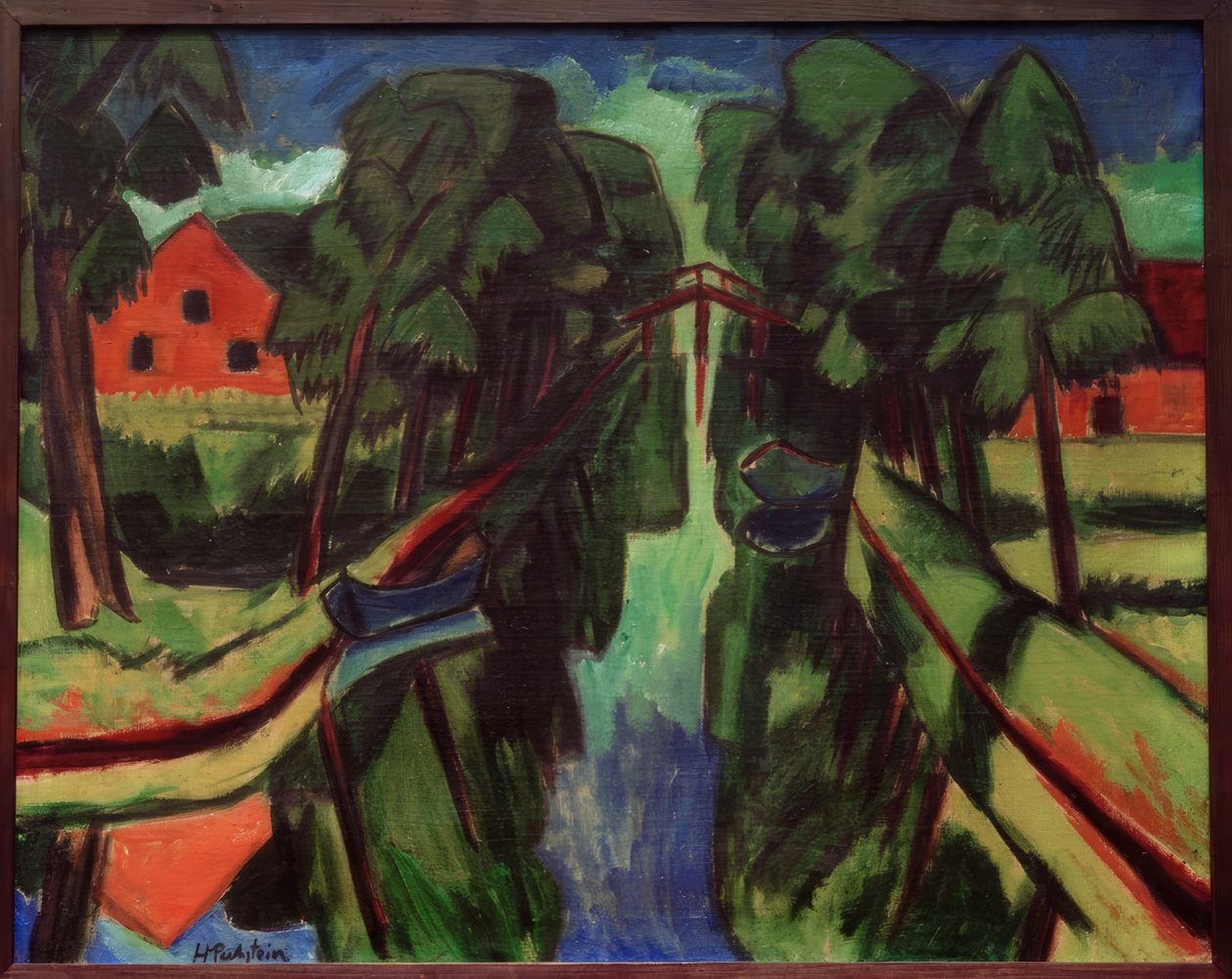 De molengracht door Max Pechstein