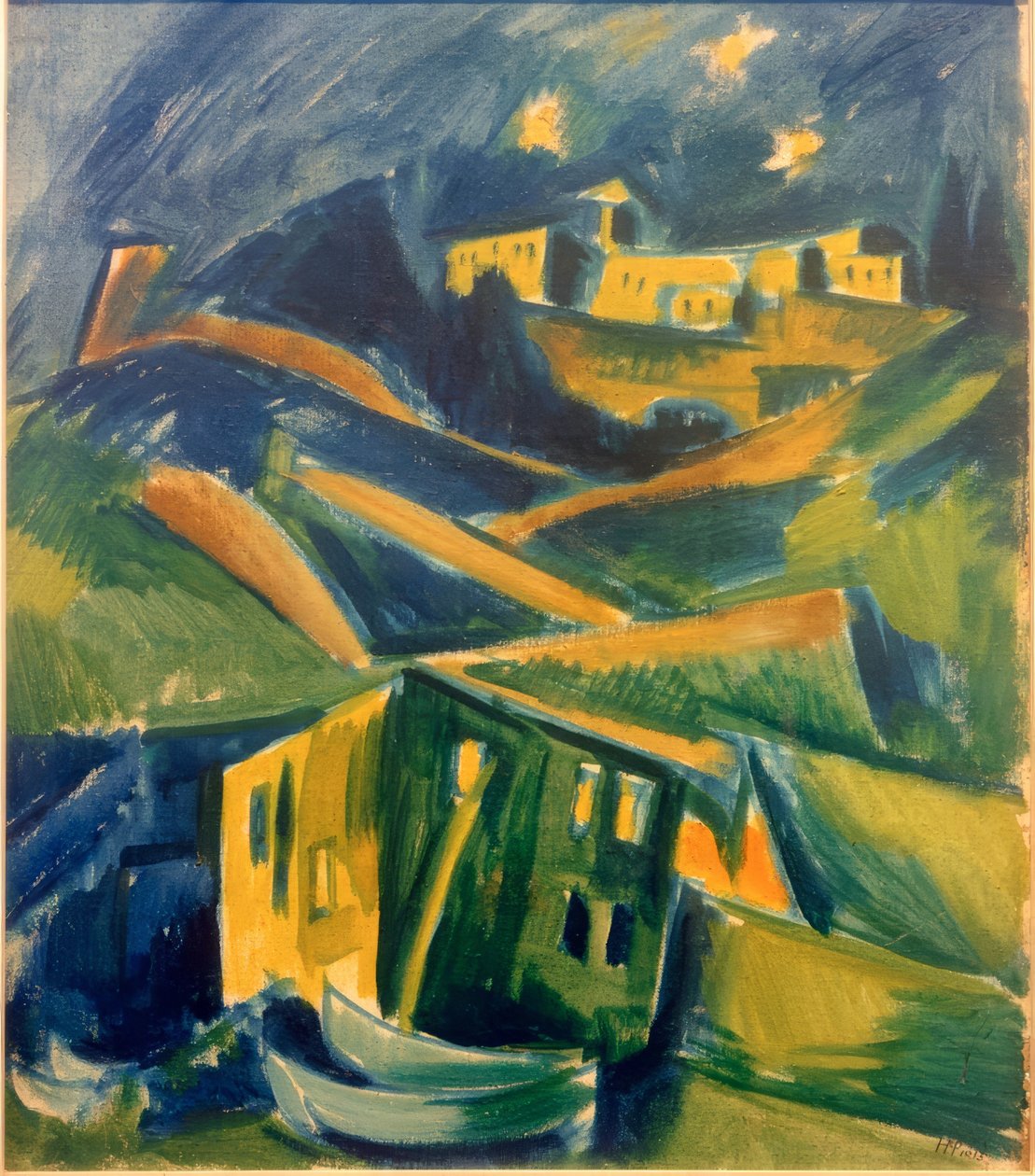 Kust bij Monte Rosso al Mare door Max Pechstein