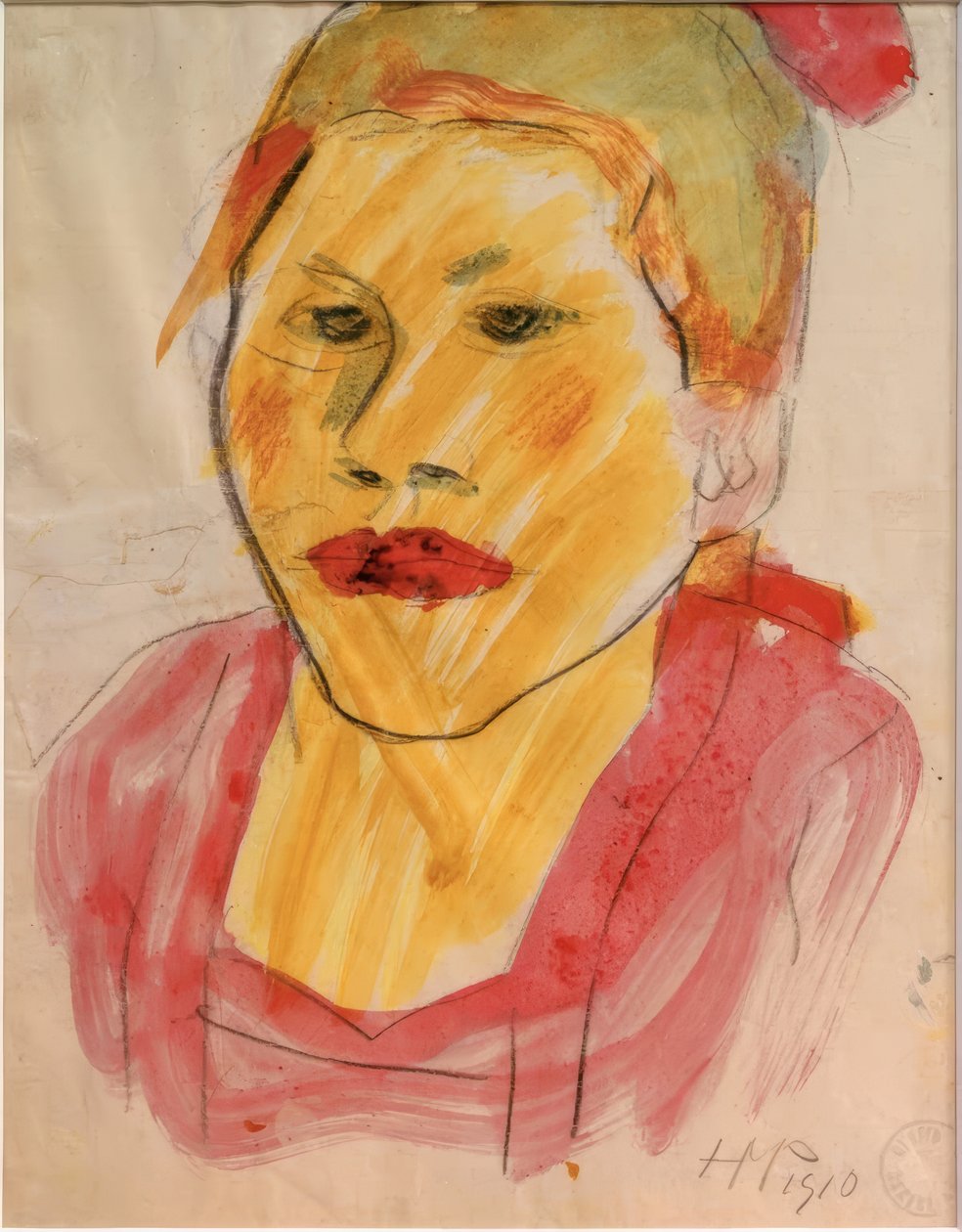 Meisjeskop door Max Pechstein