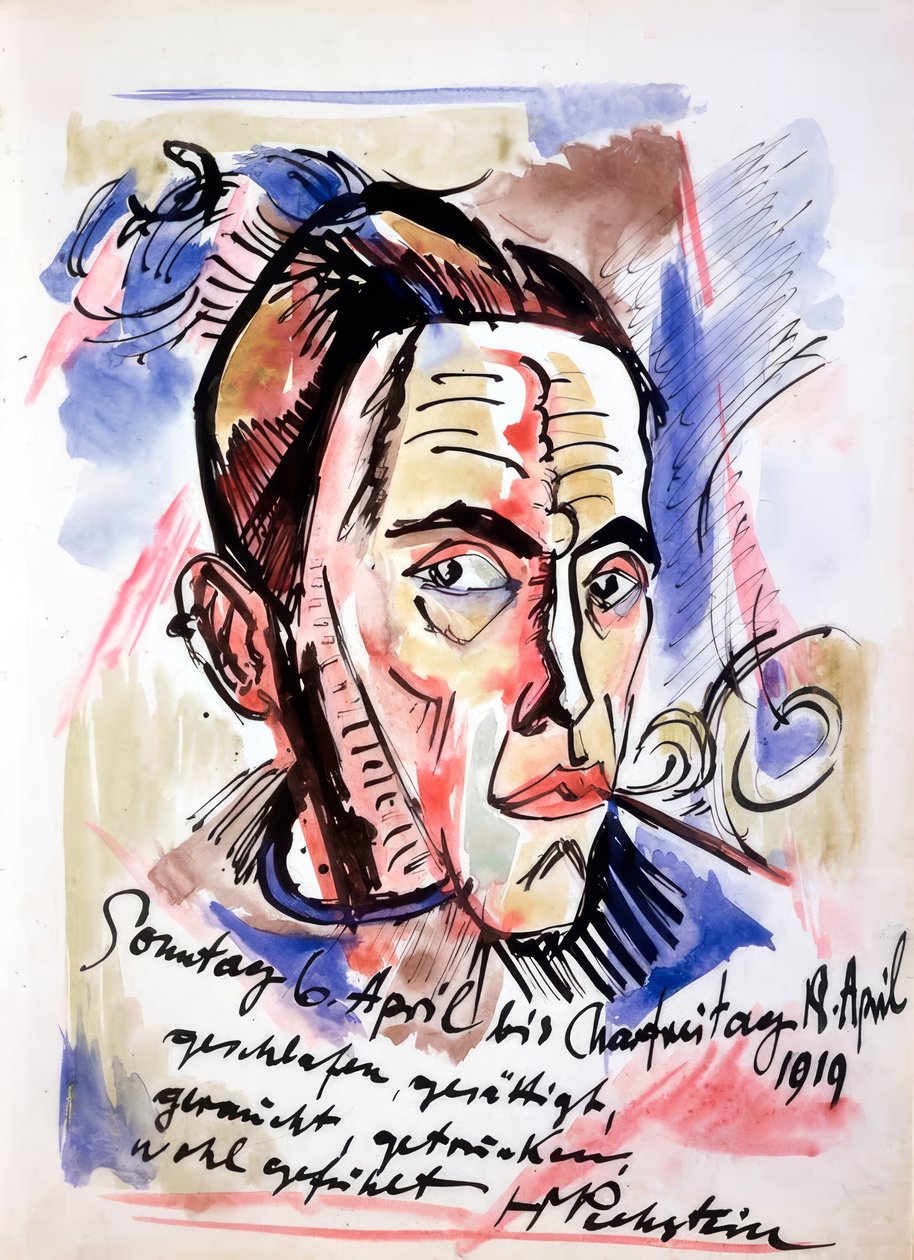 zelfportret door Max Pechstein