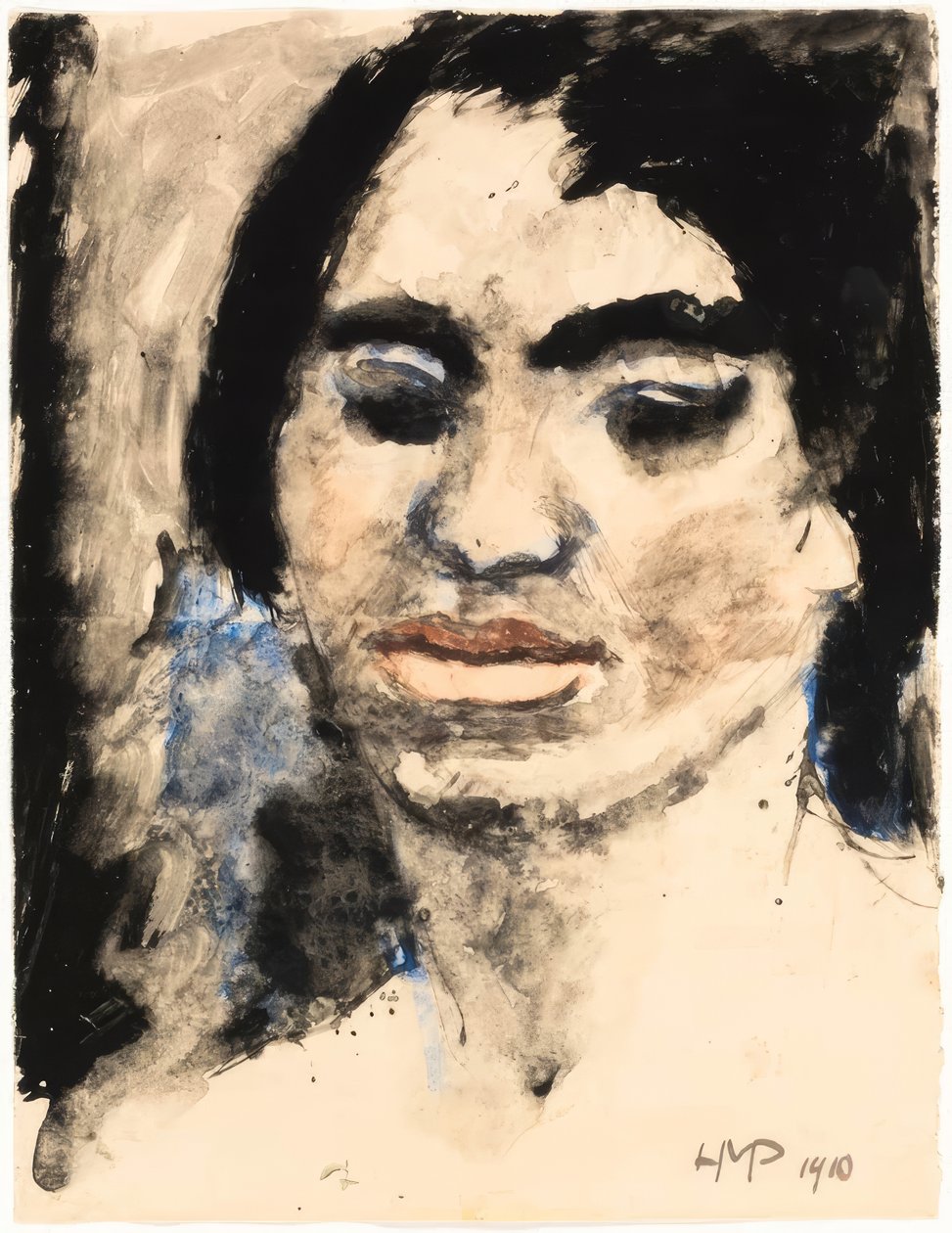 De schoonmoeder van de kunstenaar door Max Pechstein