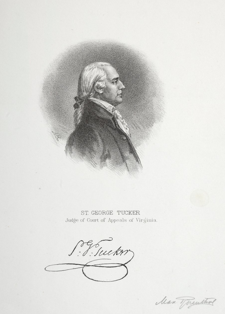 St. George Tucker, rechter van het Hof van Beroep van Virginia door Max Rosenthal
