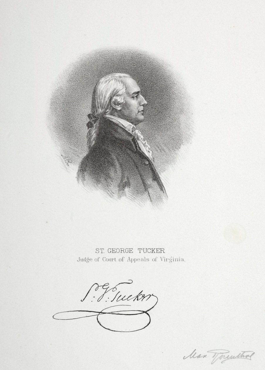 St. George Tucker, rechter van het Hof van Beroep van Virginia door Max Rosenthal