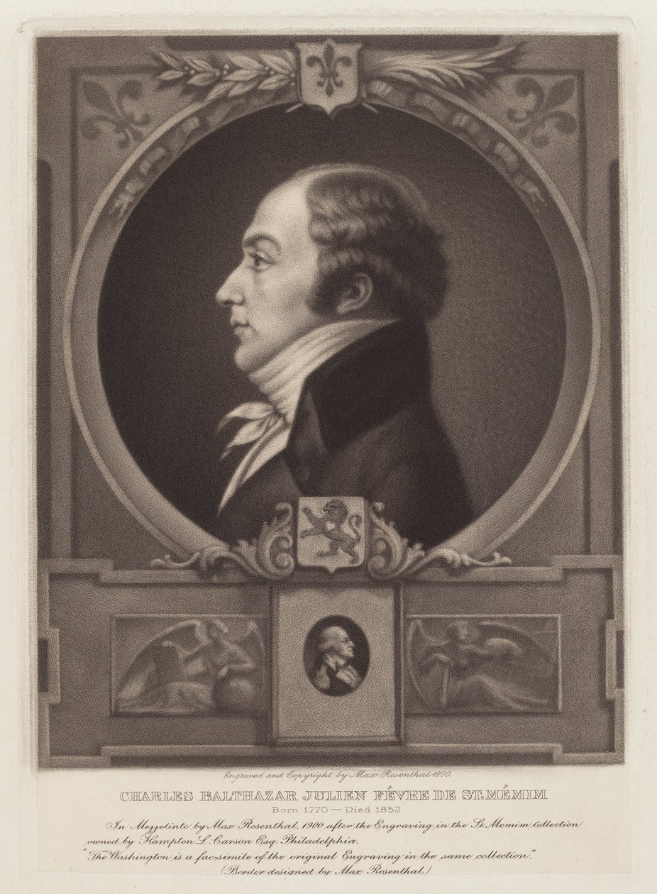 Charles Balthazar Julien Févret de Saint-Mémin door Max Rosenthal, after Charles B. J. Févret de Saint Mémin