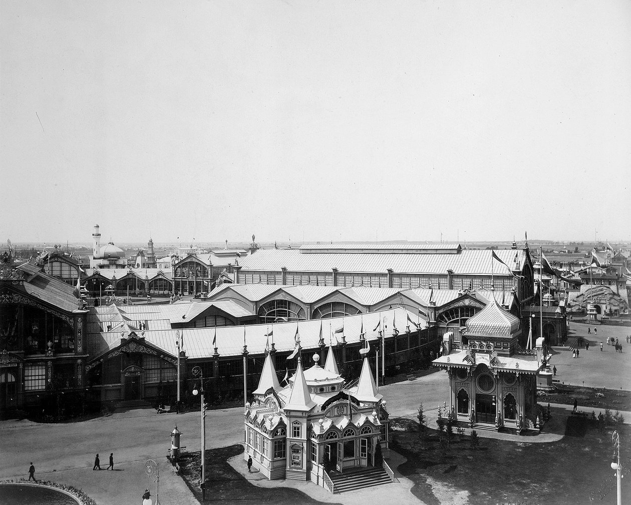 Algemeen overzicht, de All-Russia Exhibition, Nizhny Novgorod, Rusland, 1896 door Maxim Dmitriev
