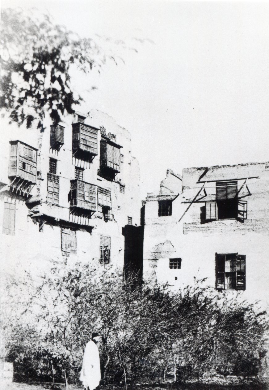 Gustave Flaubert (1821-80) in Caïro, 9 januari 1850 door Maxime Du Camp