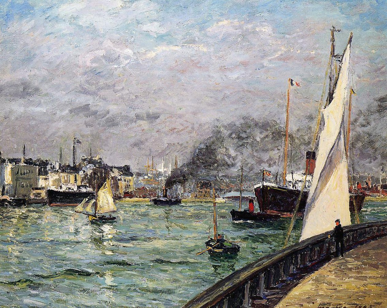 De Haven van Le Havre, Normandië, 1905 door Maxime Emile Louis Maufra