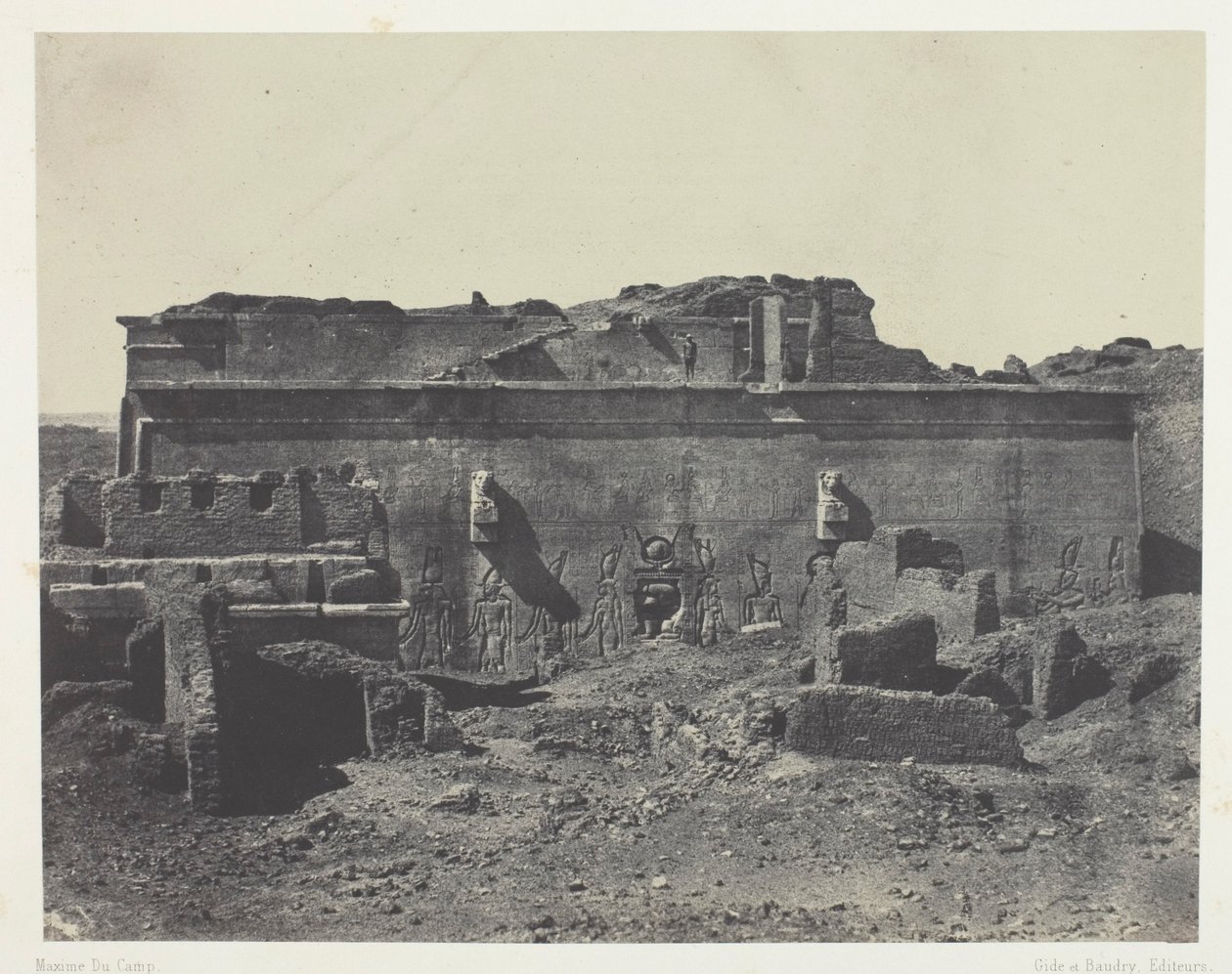 Achtergevel, Grote Tempel van Dendera (Teutyres), Opper-Egypte door Maxime Du Camp