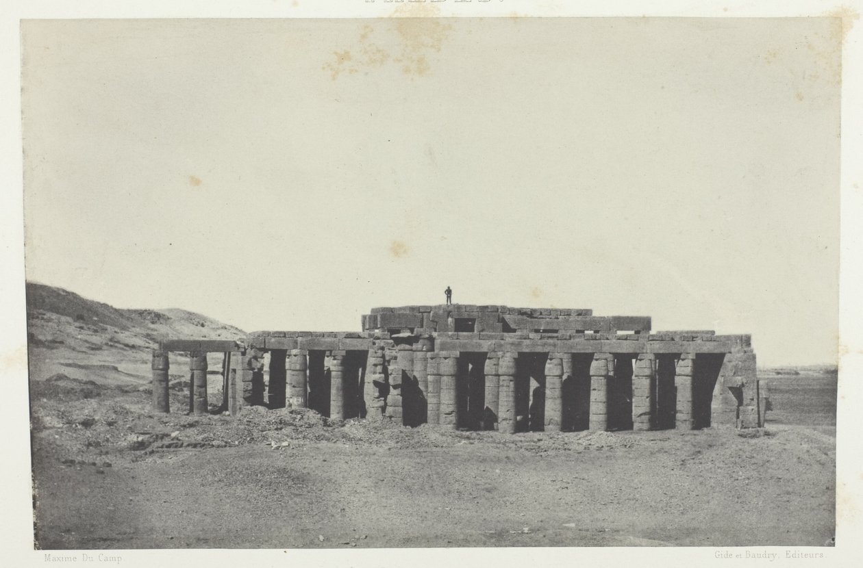 Gournah, Graf van Osymandias; Thebe, plaat 58 uit het album "Egypte, Nubie, Palestina et Syrie" (1852) door Maxime Du Camp