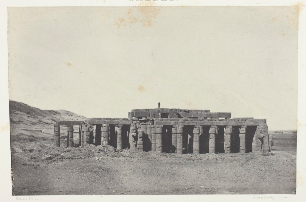 Gournah, Graf van Osymandias; Thebe, plaat 58 uit het album "Egypte, Nubie, Palestina et Syrie" (1852) door Maxime Du Camp