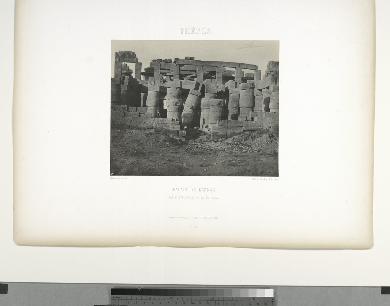 Grote Hypostyle Hal, Paleis van Karnak, Thebe door Maxime Du Camp