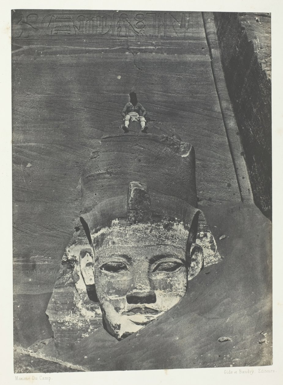 Ibsamboul, Colosse Occidental Du Spéos De Phrè, Nubië, 1849-51, gedrukt 1852 door Maxime Du Camp