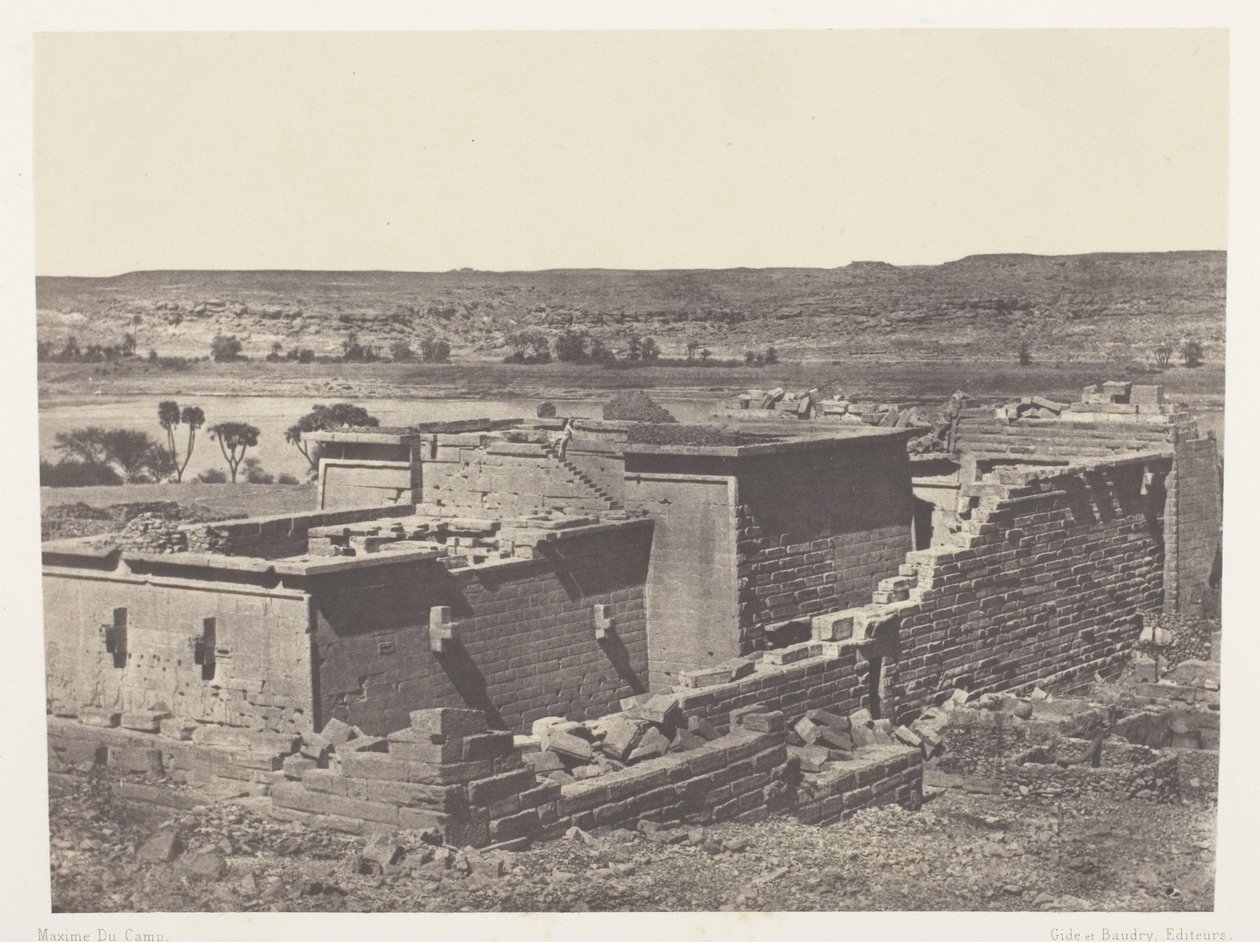 Kalabscheh, Algemeen Uitzicht op de Tempel van Kalabscheh (Talmis); Nubië door Maxime Du Camp