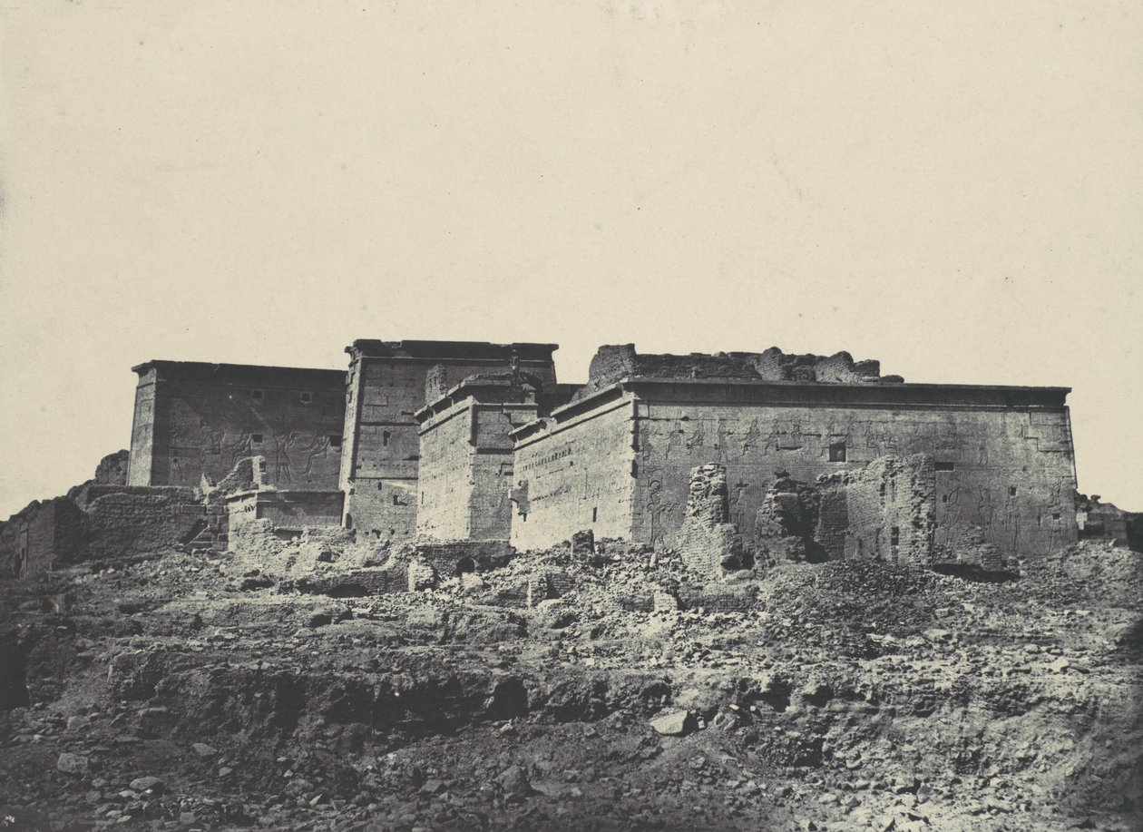Nubië. Grote Tempel van Isis, A Philoe. Algemeen uitzicht vanuit het noorden door Maxime Du Camp