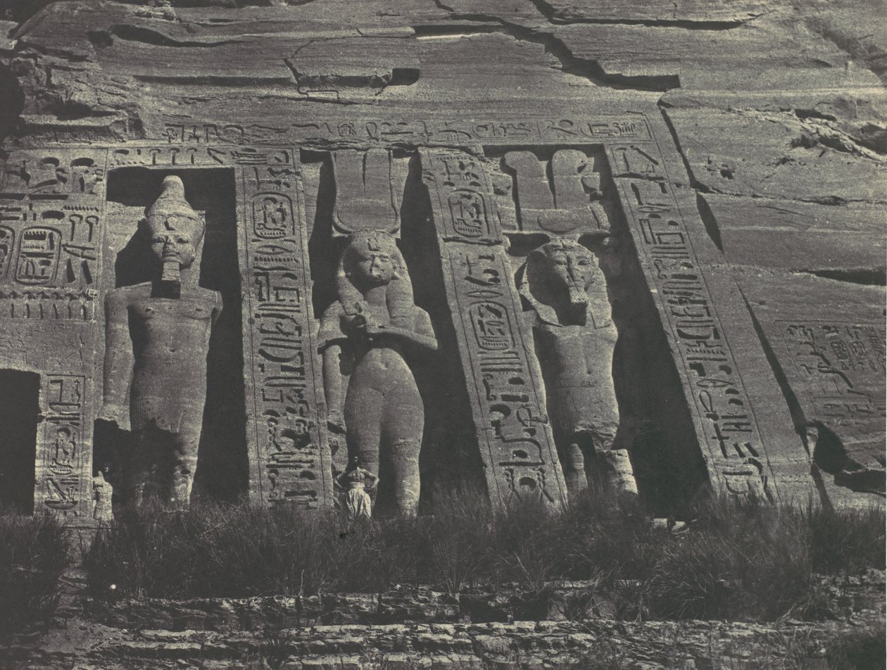 Nubië. Ibsamboul. Noordelijk deel van de Spéos van Hathor, 1850 door Maxime Du Camp
