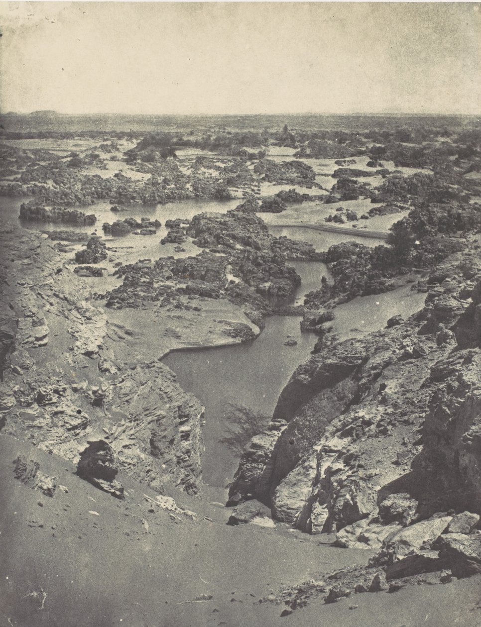 Nubië. Vue Cavalière de la Seconde Cataracte, 1850 door Maxime Du Camp