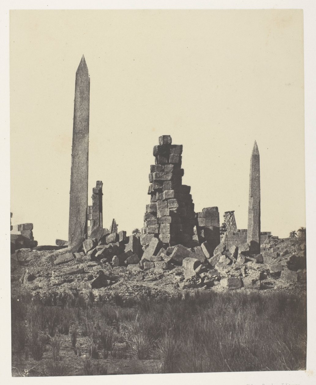 Paleis van Karnak, De Obelisken; Thebe door Maxime Du Camp