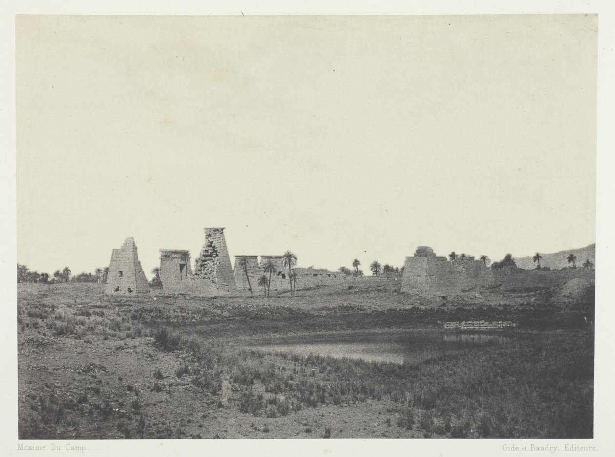 Paleis van Karnak, Propyleeën van het Zuiden; Thebe door Maxime Du Camp
