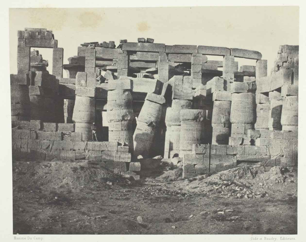 Palais de Karnak, Salle Hypostyle Prise au Nord, Thebe, 1849-51, gedrukt 1852 door Maxime Du Camp