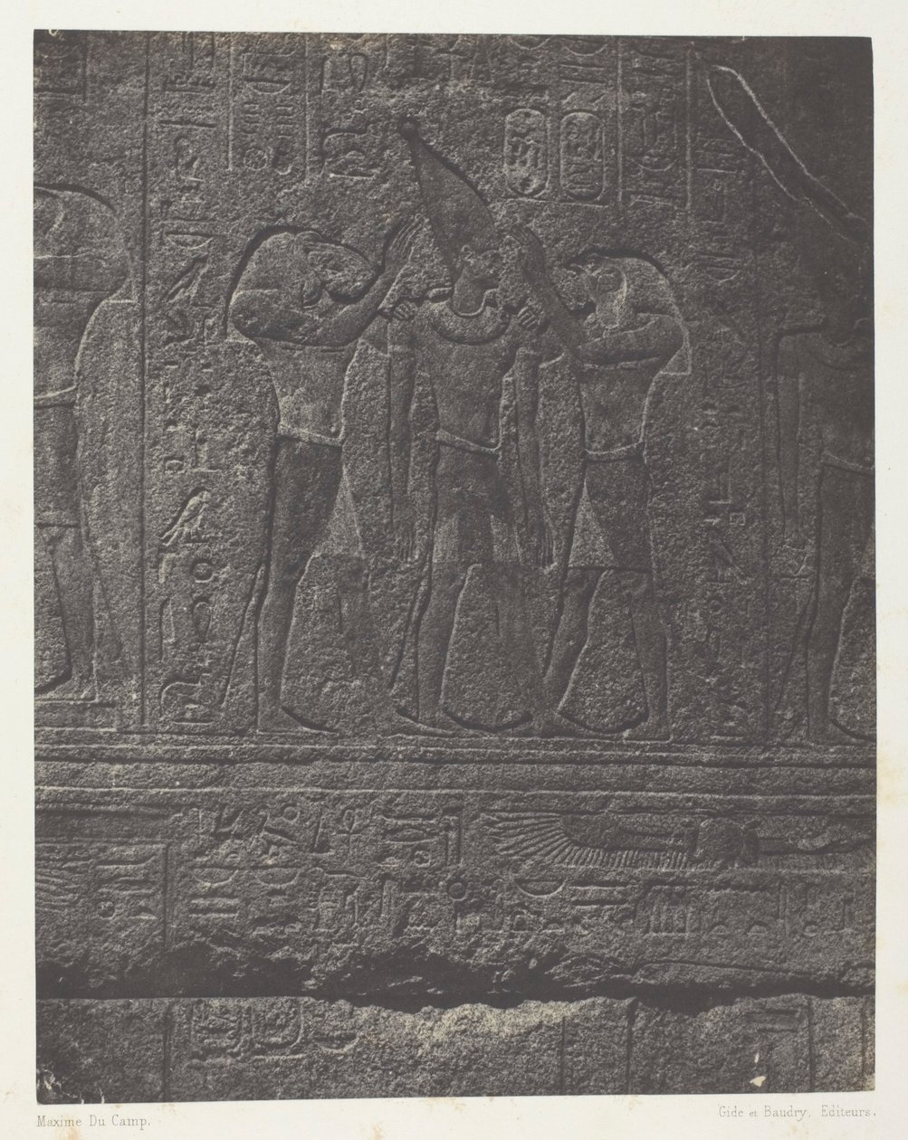 Palais de Karnak, Exterieure Sculpturen van het Granieten Heiligdom; Thebe door Maxime Du Camp