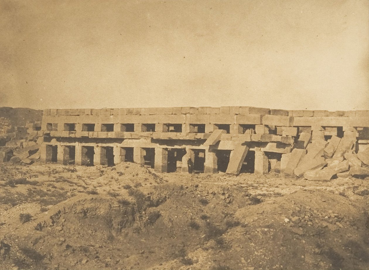 Promenade van Thoetmosis III - Laatste galerijen van het Paleis van Karnak Thebe, 1849-50 door Maxime Du Camp