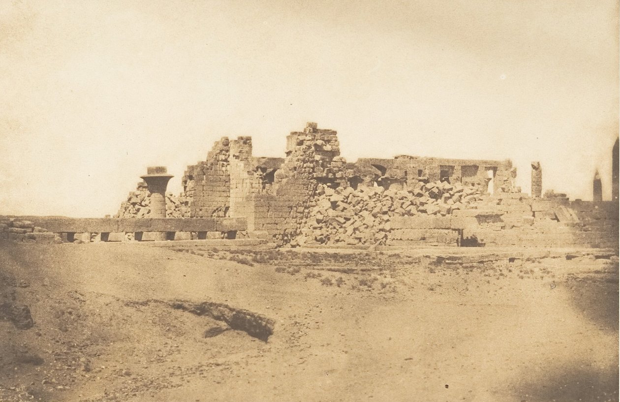 Ruines de la Salle Hypostyle du Palais de Karnac - Vue prise du Sud-Ouest, 1849-50 door Maxime Du Camp