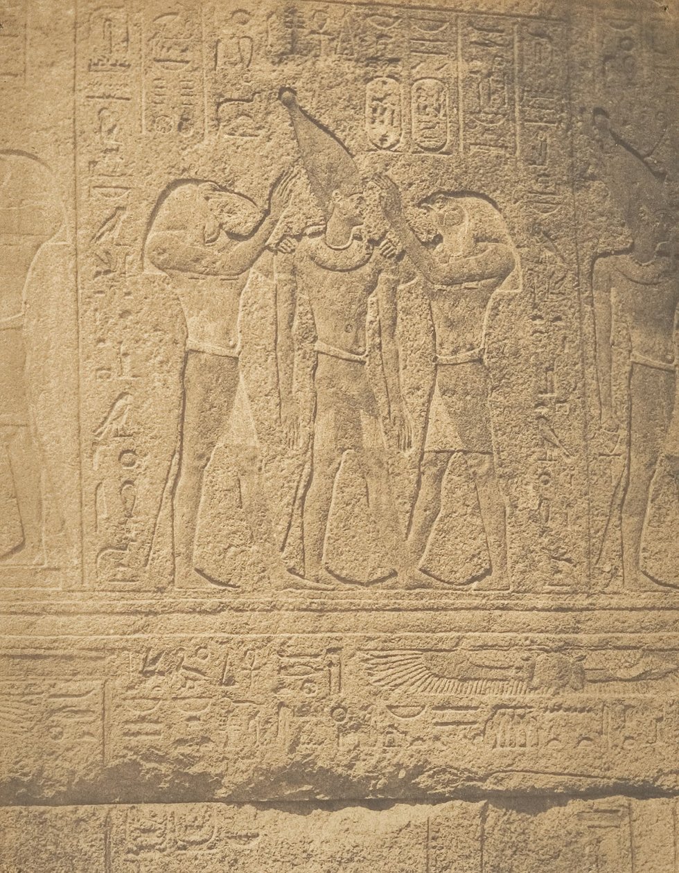 Buitensculpturen van het Granieten Heiligdom van het Paleis van Karnak door Maxime Du Camp