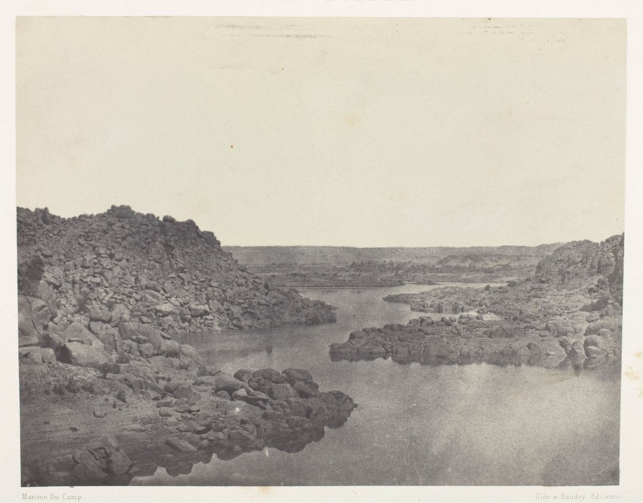Sortie de la Première Cataracte, Haute-Egypte door Maxime Du Camp