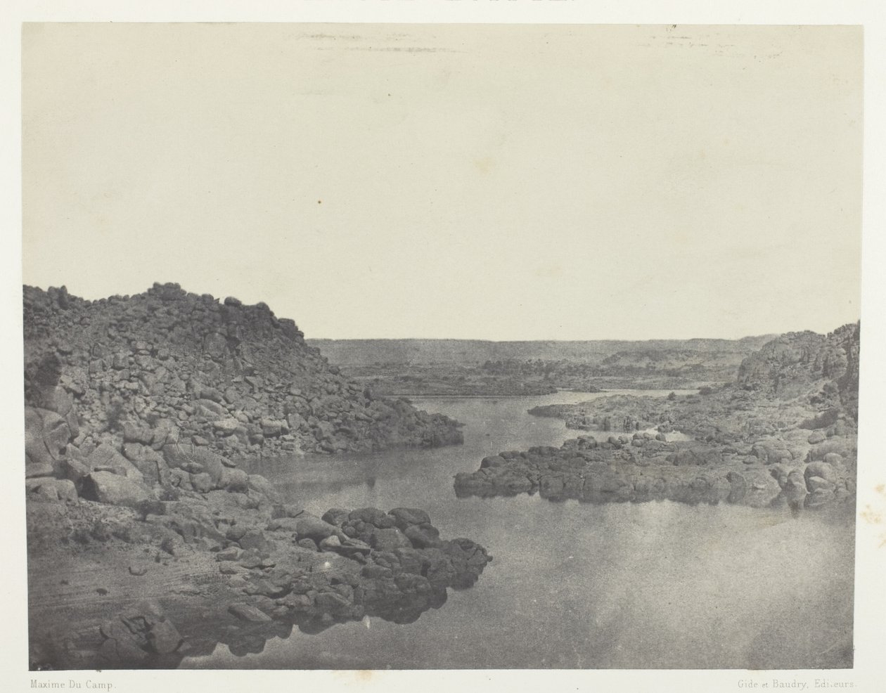 Sortie de la Première Cataracte, Haute-Egypte door Maxime Du Camp