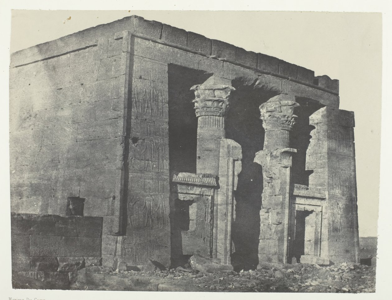 Tempel De Dakkeh, Naos, Nubië, 1849-1851, gedrukt 1852 door Maxime Du Camp
