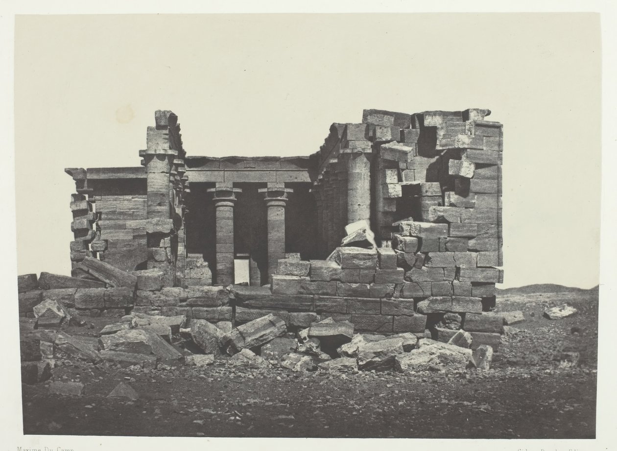Tempel van Maharakkah Hièra Sycaminos van de Grieken, Nubië, 1849-51, gedrukt 1852 door Maxime Du Camp