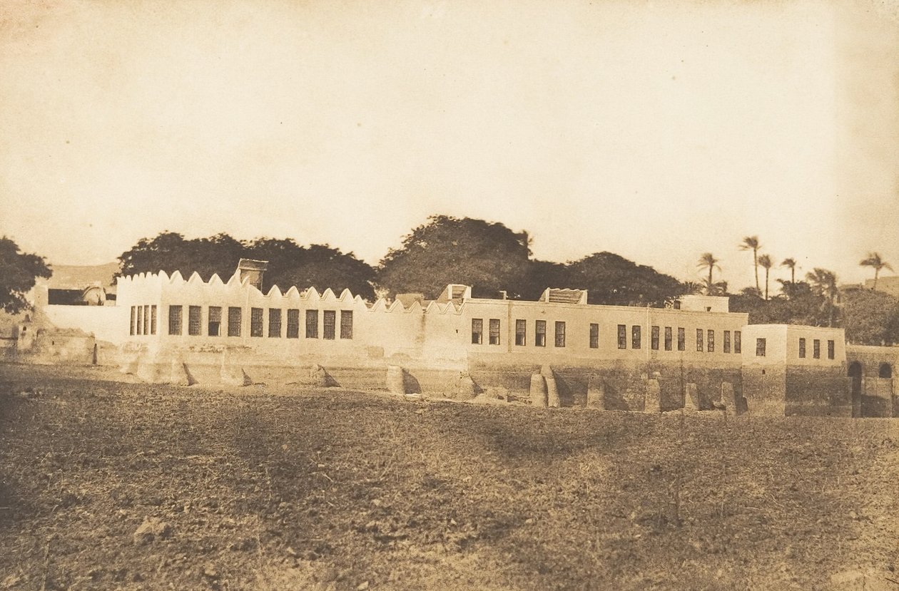 Vue du Divan et du Palais du Gouverneur, à Syout, 1849-50 door Maxime Du Camp