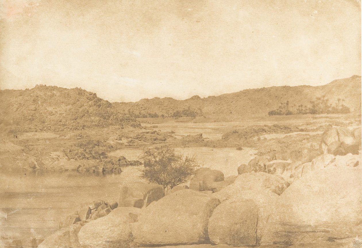 Vue prise à la première Cataracte Rive droite, 1849-50 door Maxime Du Camp