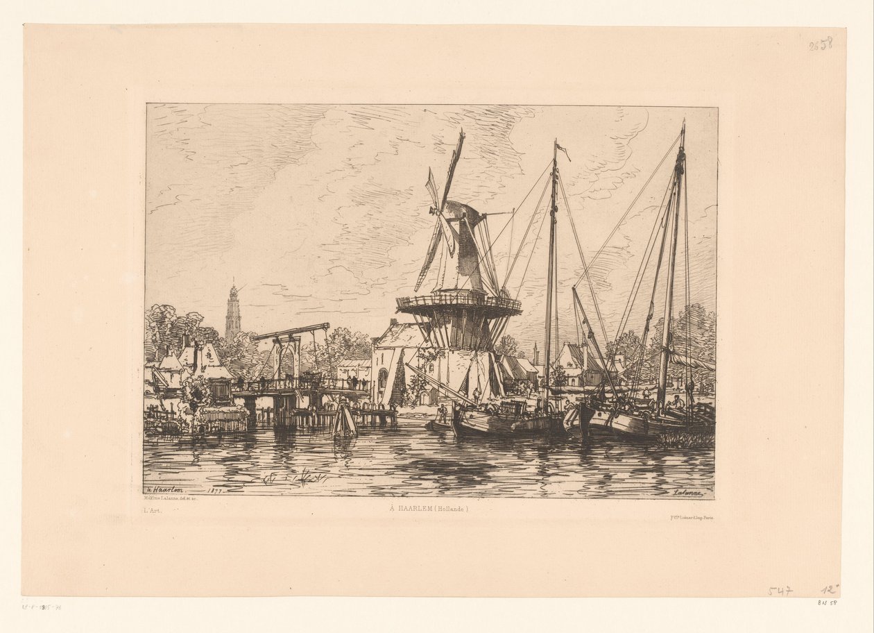 Gezicht op Haarlem door Maxime François Antoine Lalanne