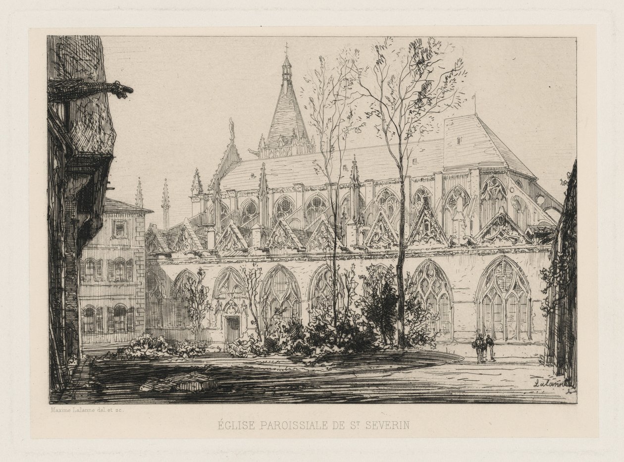 Parochiekerk van Sint-Séverin door Maxime Lalanne