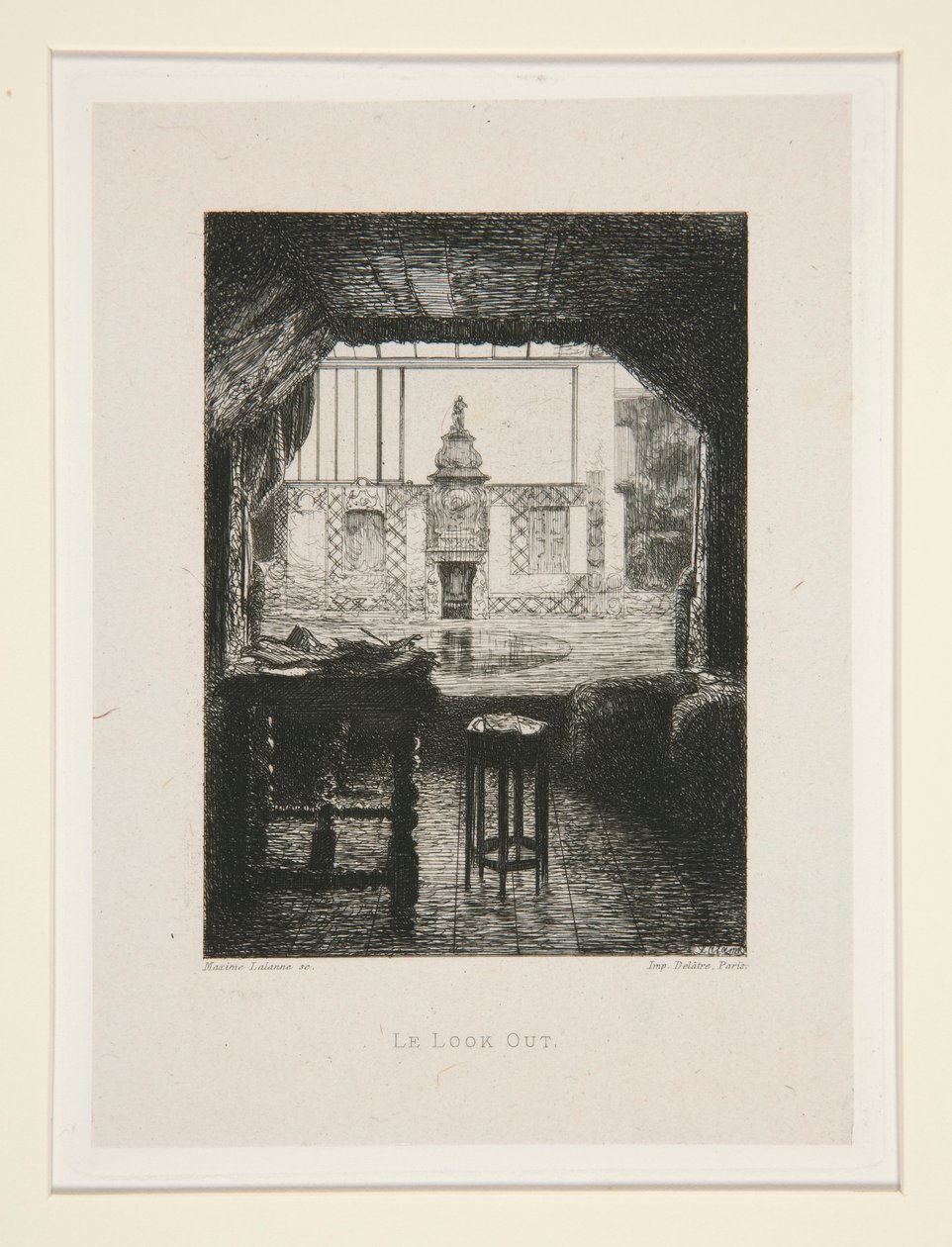 De uitkijk, pl. 10 uit de suite Chez Victor Hugo door Maxime Lalanne