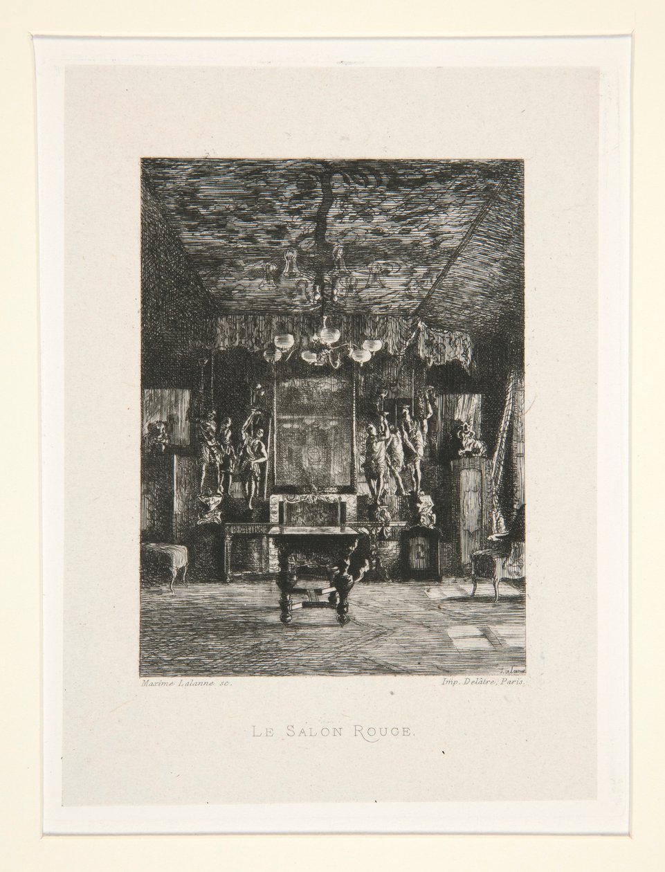 Le salon rouge, pl. 5 uit de suite Chez Victor Hugo door Maxime Lalanne