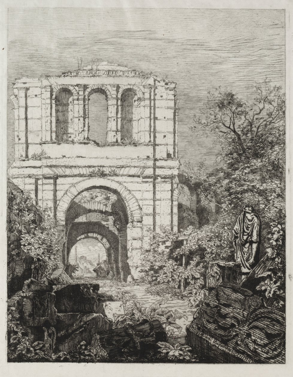 Ruïnes van het Palais Gallien in Bordeaux door Maxime Lalanne