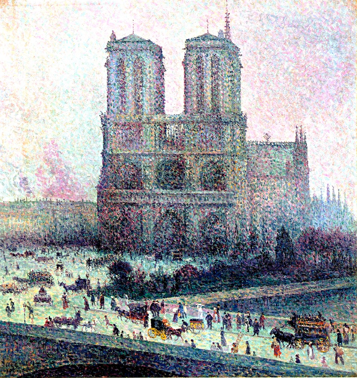 Notre-Dame, Parijs, 1900-01 door Maximilien Luce