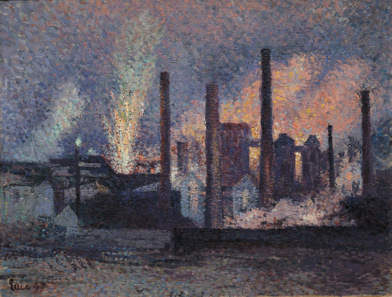 Studie voor fabrieken bij Charleroi, 1897 door Maximilien Luce