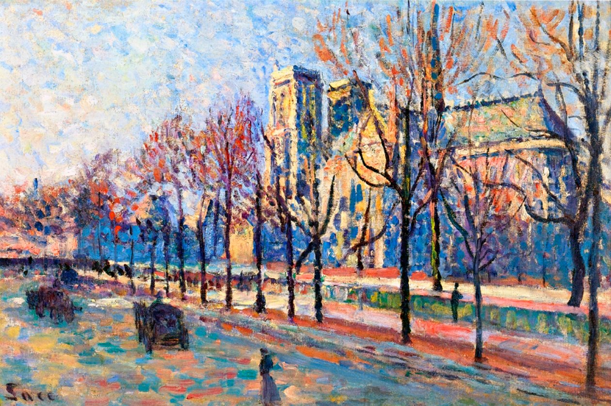 Uitzicht vanaf de Kade Montebello, ca. 1897 door Maximilien Luce