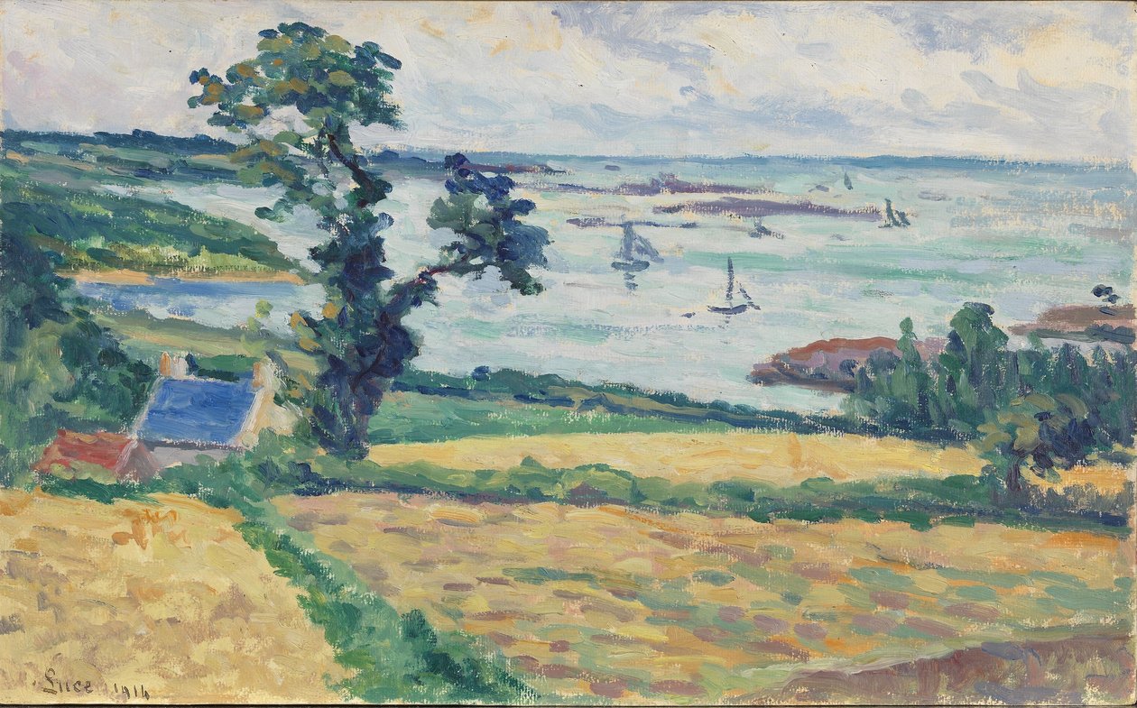 Landschap door Maximilien Luce