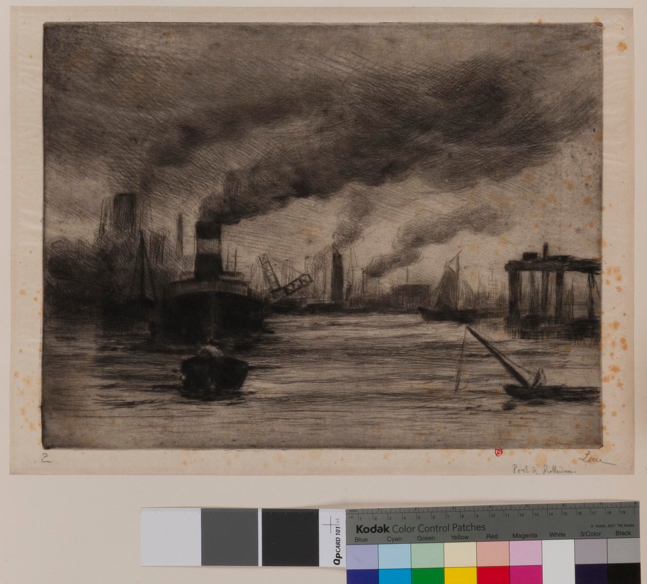 Haven van Rotterdam door Maximilien Luce