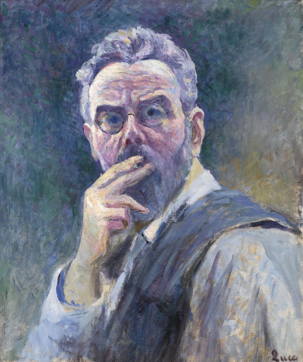Zelfportret met sigaret, ca. 1905 door Maximilien Luce