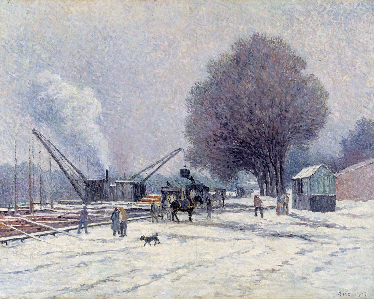 De kade van Boulogne door Maximilien Luce
