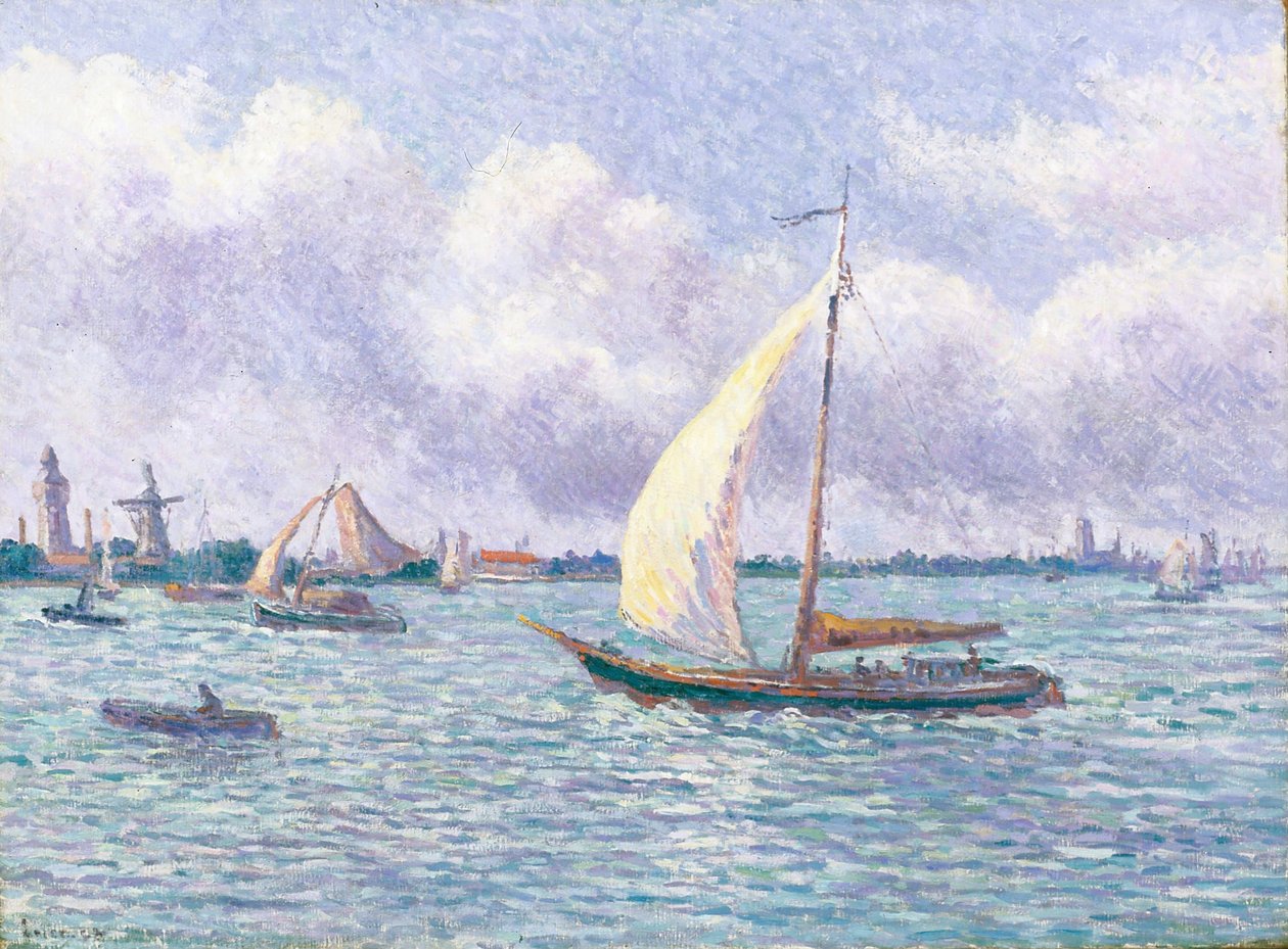 De Maas bij Dordrecht door Maximilien Luce
